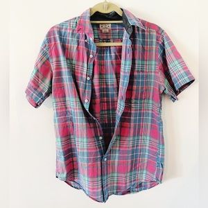 Men’s Jcrew SS Plaid Button Down, Size Small